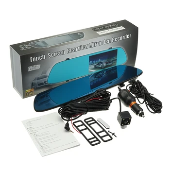 

XH207 4.3-inch 120 degree turning angle Dual-Lens Reversing Image Recorder Car DVR without Touch