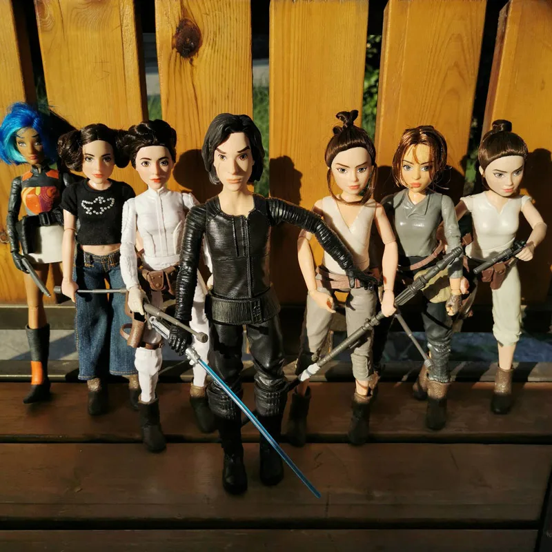 Günstige 27cm Sterne mädchen die aufstieg von PVC action figure Rey LUKE skywalker krieg 1 6 BJD puppe D O sammeln pvc modell geschenk für kind erwachsene