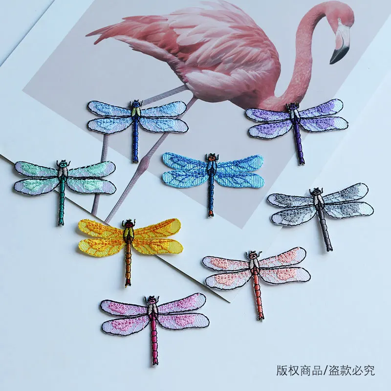 Description Picture 5 of item8pc/lot dragonfly embroidered Patches for Clothing sew Embroidery backpack Applique ir parches Decorati Badge