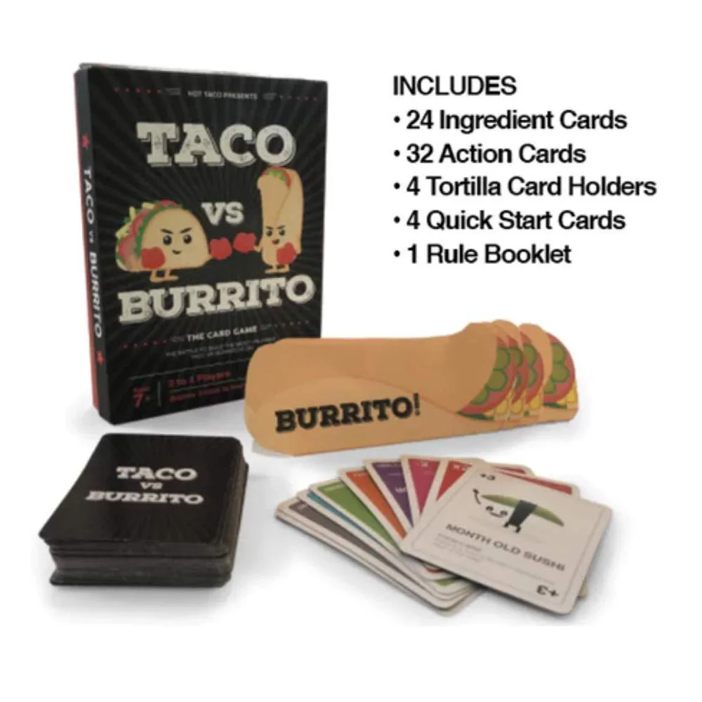Taco vs Burrito Board Game Children Wildly Popular Surprisingly Strategic Card Game Kids Friends Entertainment Party Card Games