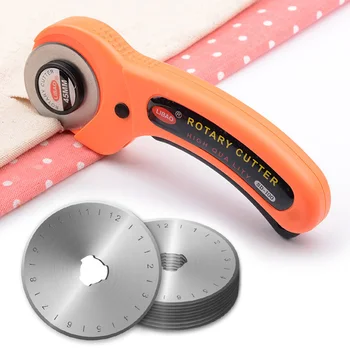 

45mm Sewing Fabric Leather Craft Scrapbooking Contour Rotary Cutter Round Cutting Knife Scissors with Can Replace Spare Blade