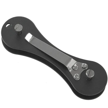 

New Aluminum Smart Key Holder Organizer Clip Folder Keychain Pocket Tool, Grey