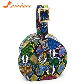 

Kairnluna Leisure 2020 INS Hot Snake Multi Unique Round Circular Handbags Female Ladies Chains Totes Bags Women