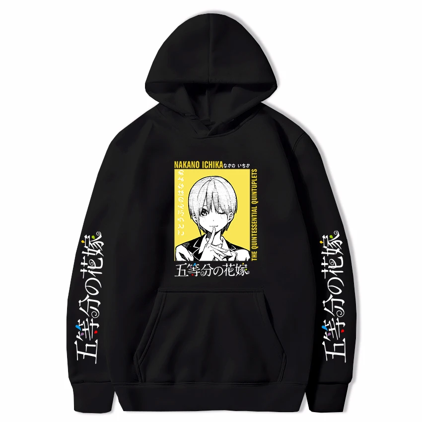 

The Quintessential Quintuplets Hoodies Men Oversized Sweatshirts Women Streetwear Ichika Print Comic Hip Hop Daily Casual Unisex