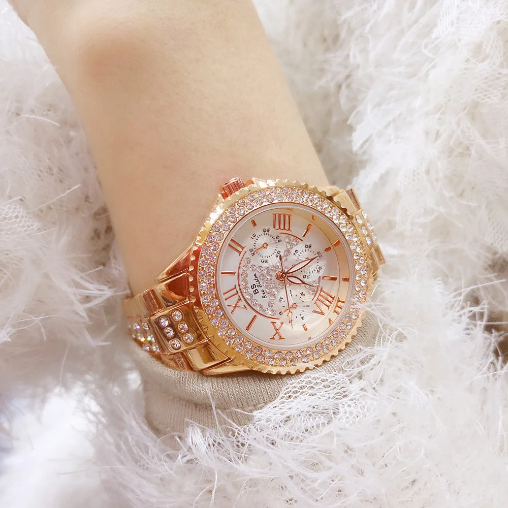 

BS New Style Hot Sales Watch Top Grade Chained List Customizable Full of Crystals WOMEN'S Watch Fa1131