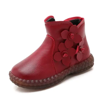 

New Children'S Autumn Girl Snow Ankle Boots For Warm Kids Fashion Flower Waterproof Winter Shoes 3 4 5 6 7 8 9 10 11 12 Year Old