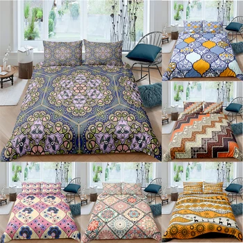 

ZEIMON New Arrival Microfiber Bedding Set 3D Print Mandala Floral Duvet Cover Pillowcase Summer Bed Linen 2/3pcs Bedclothes