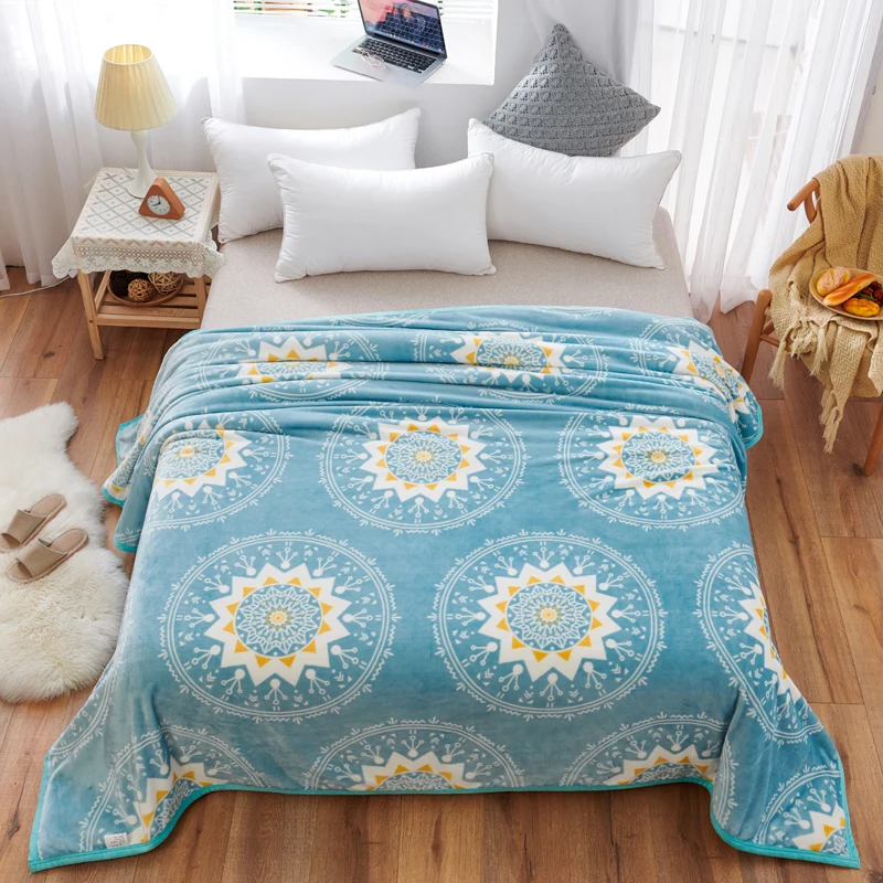 

Flannel Winter Blankets Warm Soft Throw Bed Sheet Bedspread Plaid Blanket for Sofa Adult Bed Cover boho decor bed decorative