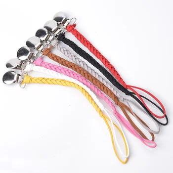 

Baby Pacifier Chain Leather Nipple Clip Chain Dummy Clip Nipple Holder Pacifier Chain Baby Infant Feeding Accessories