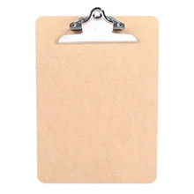 Vintage A4 File Clipboard Rounded Corners Drawing Writing Board Heavy Duty Clip Menu Board with Hanging Hole(8 Pcs