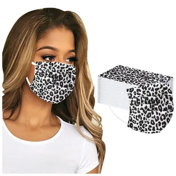 

50pc Adult Mask Printing Mascarillad Desechables Face Mask 3ply Ear Loop Facemask Non-woven Breathable Face Mask Cover Mouth