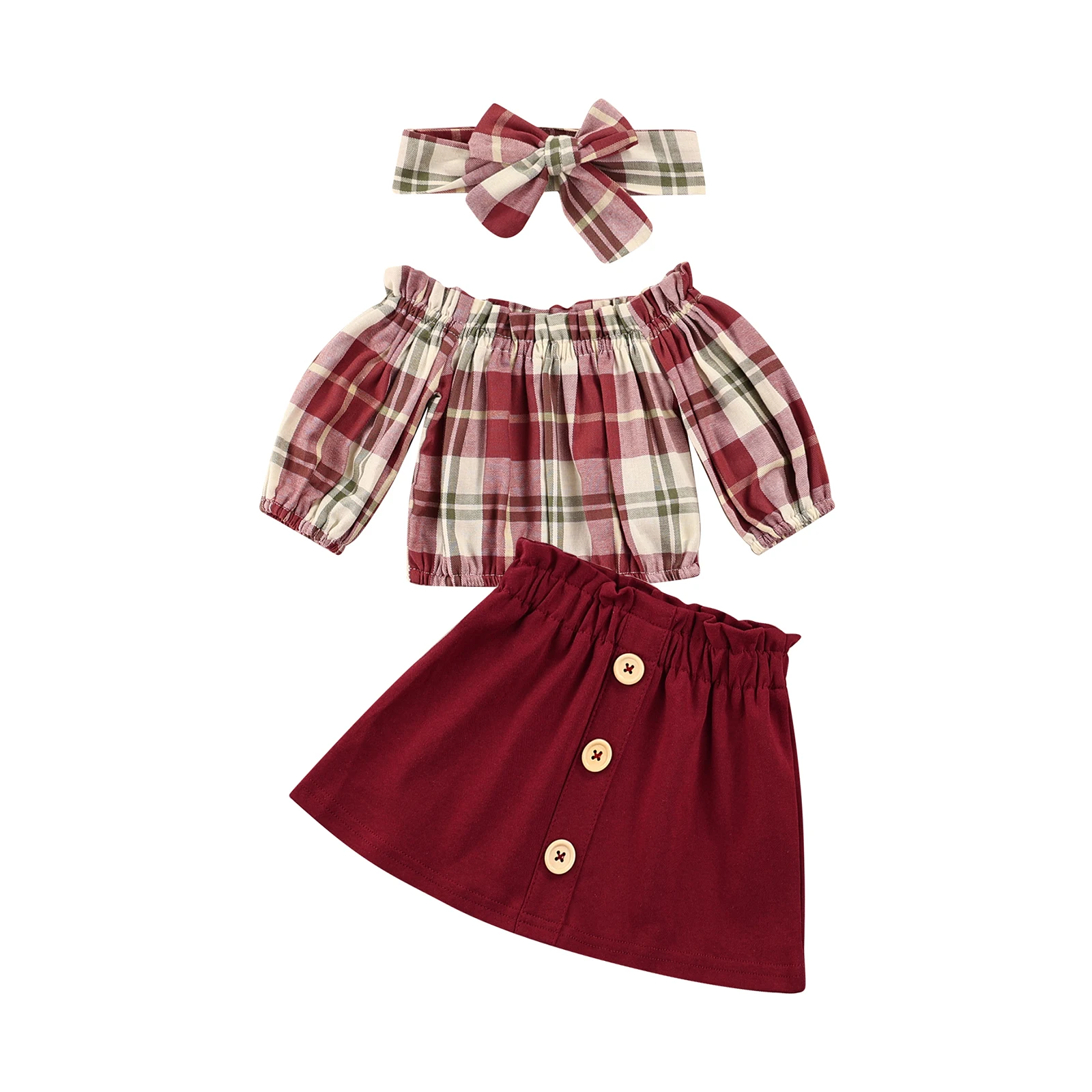 Lioraitiin 024m Newborn Infant Baby Girl 3pcs Clothing Set Fashion