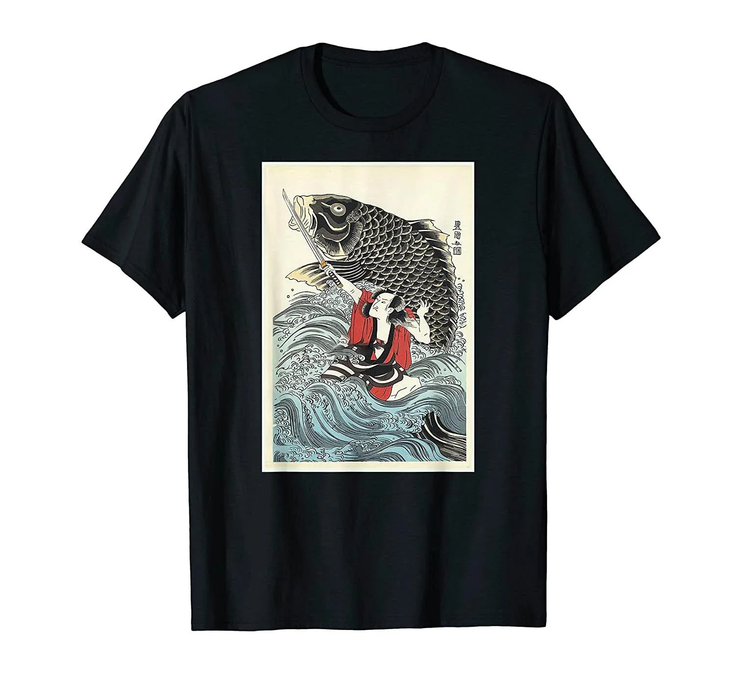 

Japanese Aesthetic Retro Vintage Japan Woodblock Art Print T-Shirt Men Cotton Tshirt Tees Tops Anime Harajuku Streetwear