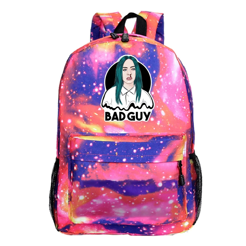 Лидер продаж Billie Eilish сумки для учеников, мальчиков и девочек рюкзак мода шаблон рюкзак для подростков, рюкзак на каждый день - Цвет: 3
