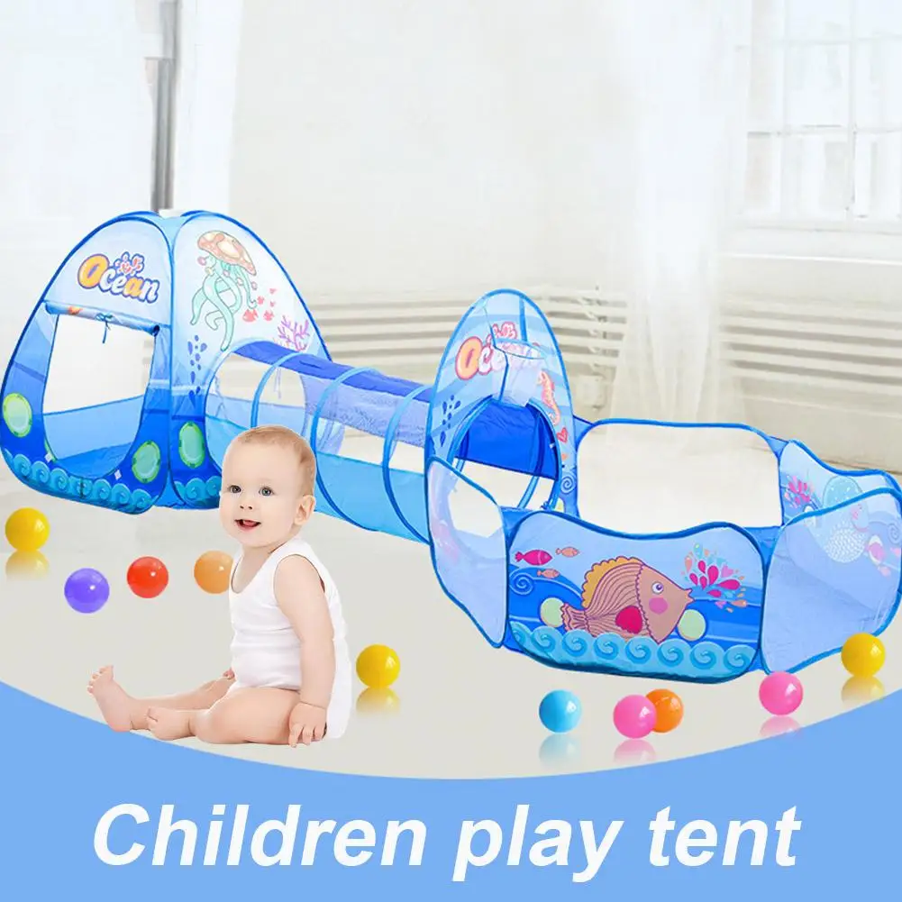 Набор из 3 предметов, Игровая палатка, детские игрушки, бассейн для детей, типи, палатка, бассейн, мяч, бассейн, яма, детская палатка, домик для ползания, туннель, океан, детская палатка