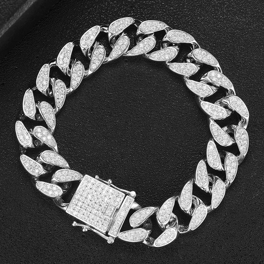 H233B Silver GODKI, роскошный массивный браслет для женщин, Свадебный, полный кубический циркон, Кристалл CZ, Дубай, серебряный браслет, вечерние ювелирные изделия - Окраска металла: H233B Silver