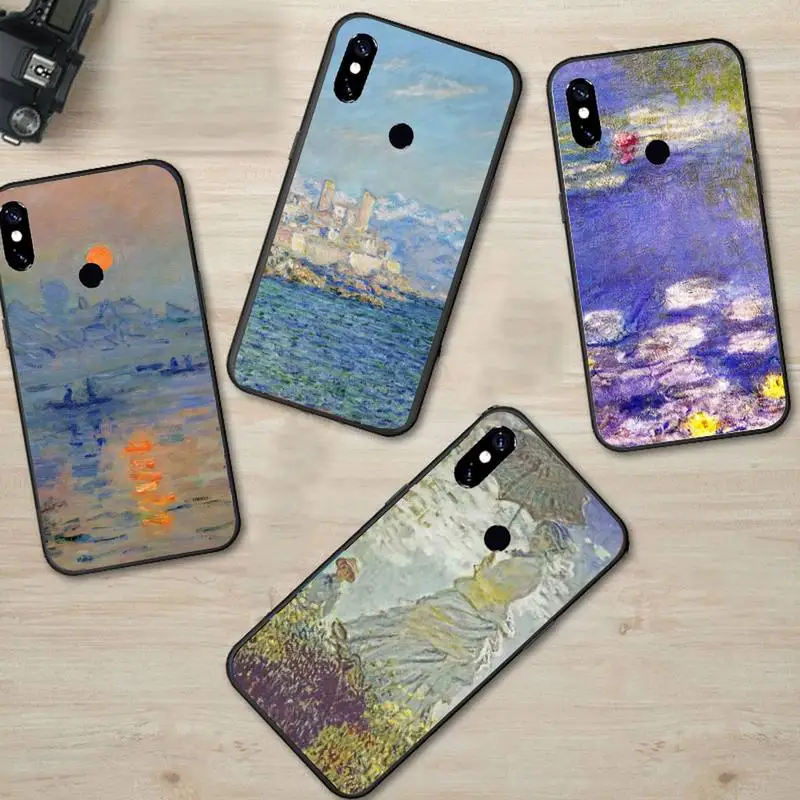 

Claude Monet Oil Painting Sunflower Phone Case For Xiaomi Redmi note 4 4X 8T 9 9s 10 K20 K30 cc9 9t pro lite max