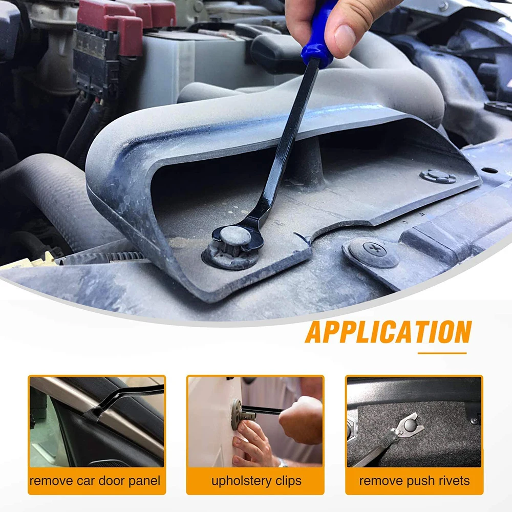 Car Door Clip Panel Audio Video Dashboard Removal Kit Installer Prying Tool Navigation Disassembly Automobile Nail Puller images - 6