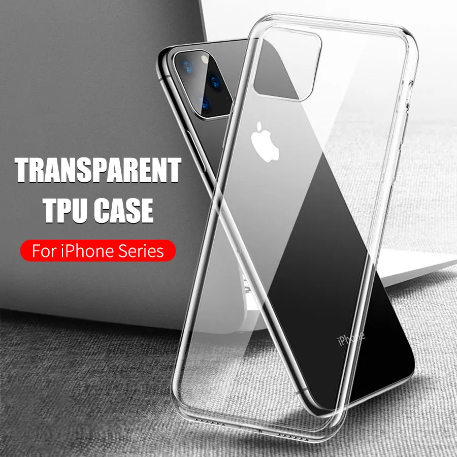 

TPU Cover Cases For iPhone 11 Pro Max 2019 Durable Protective Phone Case Coque Shell For iPhone 11 Pro X 8 6 6s 7 Plus SE