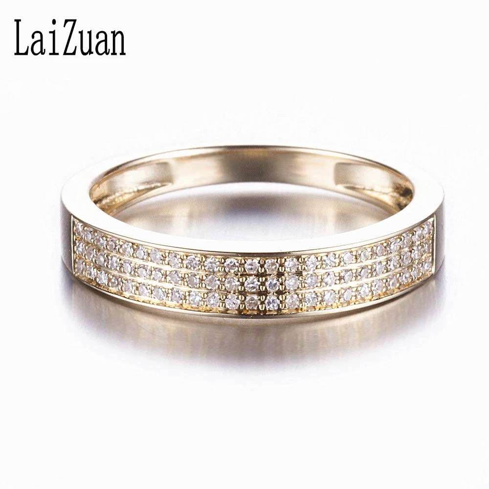 

Laizuan Solid 10k Yellow Gold Pave 0.2ct 100% Genuine Natural Diamond Engagement Wedding Ring For Women Trendy Fine Jewelry Ring