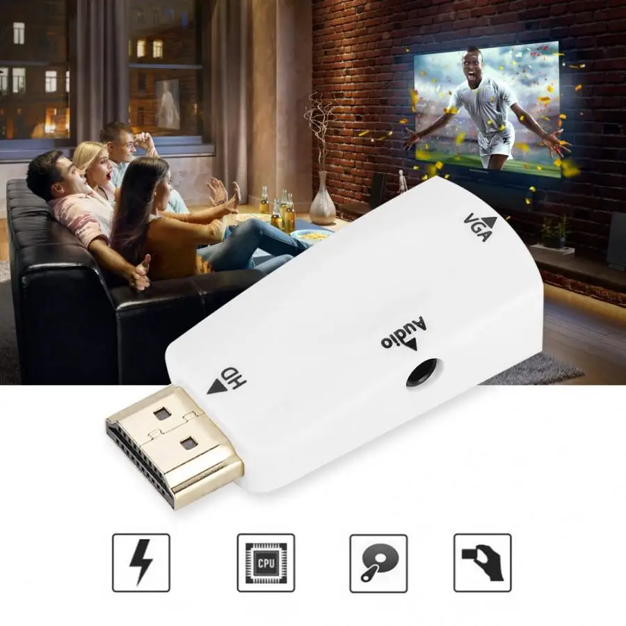 Новый цифровой аудио конвертер адаптер HD 1080P Женский VGA с 3 5 мм выход| |