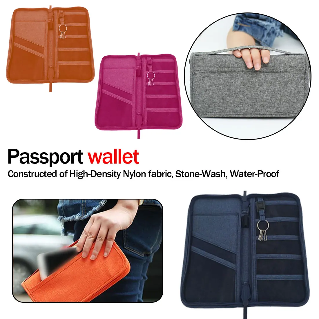 

Document Passport Holder Passport Travel Wallet Multi-purpose Credit Card Package ID Holder Storage Organizer
