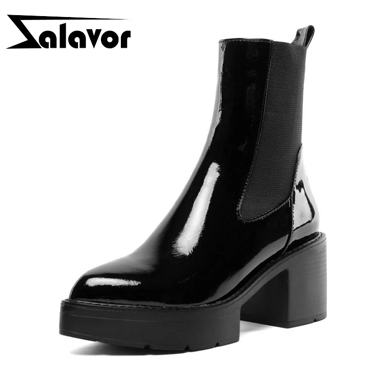 ZALAVOR/Сапоги до середины икры женская обувь из натуральной кожи на платформе