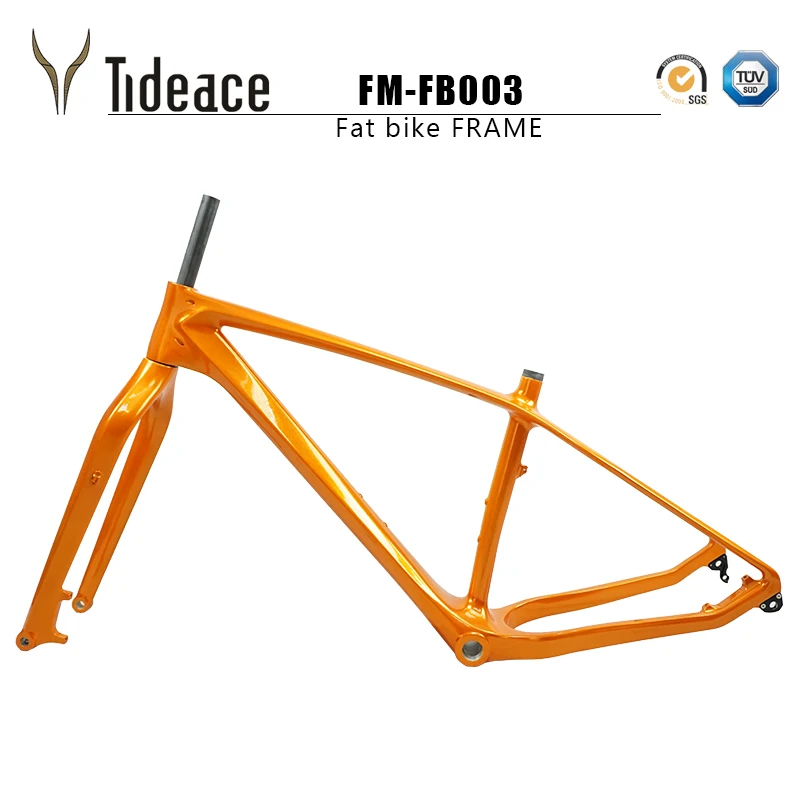 Top 2019 carbon fat bike frame with fork 26er max 5.0 tires carbon snow bike frameset carbon fat bike frame+fork 1