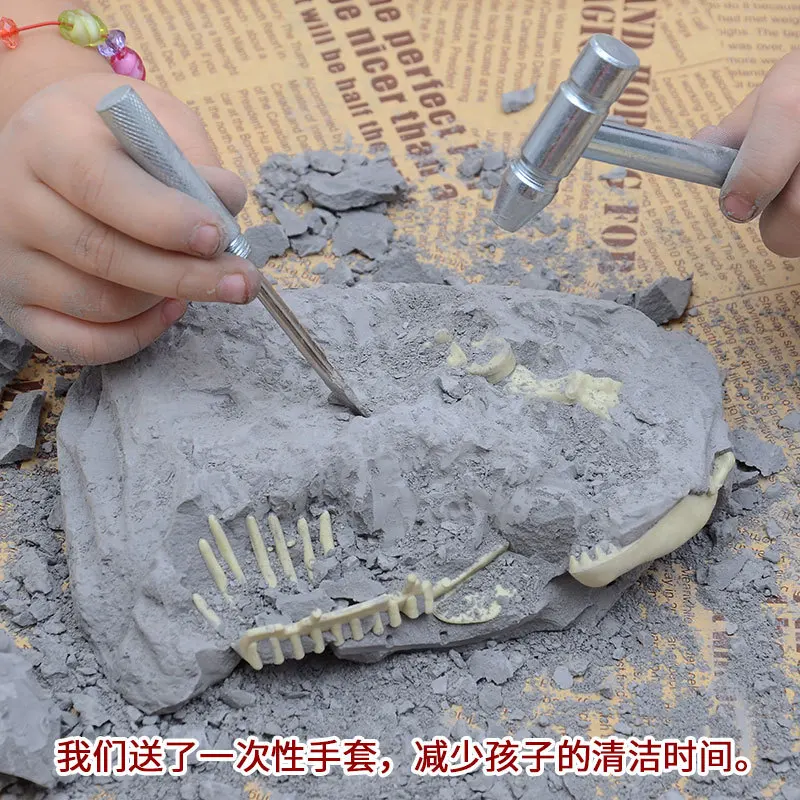 Динозавр Fossil Toy Overlord Archeology ручной работы DIY Dig Киль Рамка Модель Детская Унисекс подарок 10-30 юаней