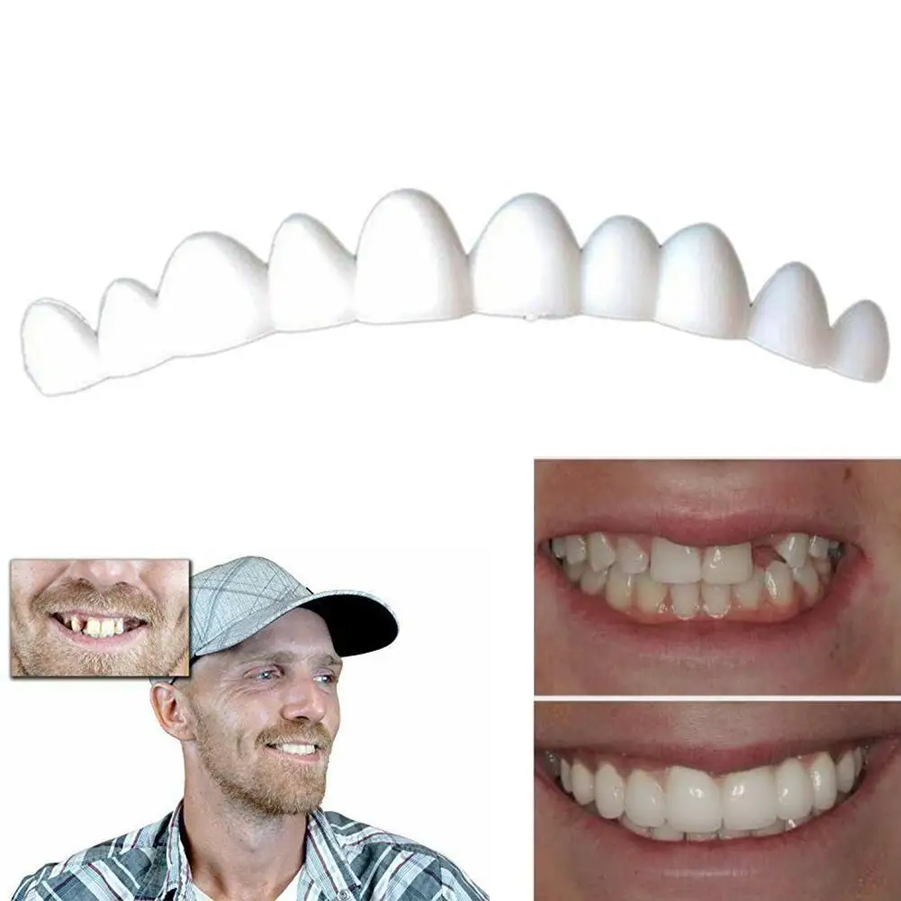 Силиконовые моделирования зубы брекеты улыбка наклейки на зубы стоматологические ультра тонкий эмуляции зуб временный Пастер
