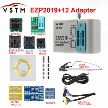 

EZP2019 High-speed USB SPI Programmer EZP 2019 Support24 25 93 EEPROM 25 Flash BIOS Chip full set with 12 Adapters