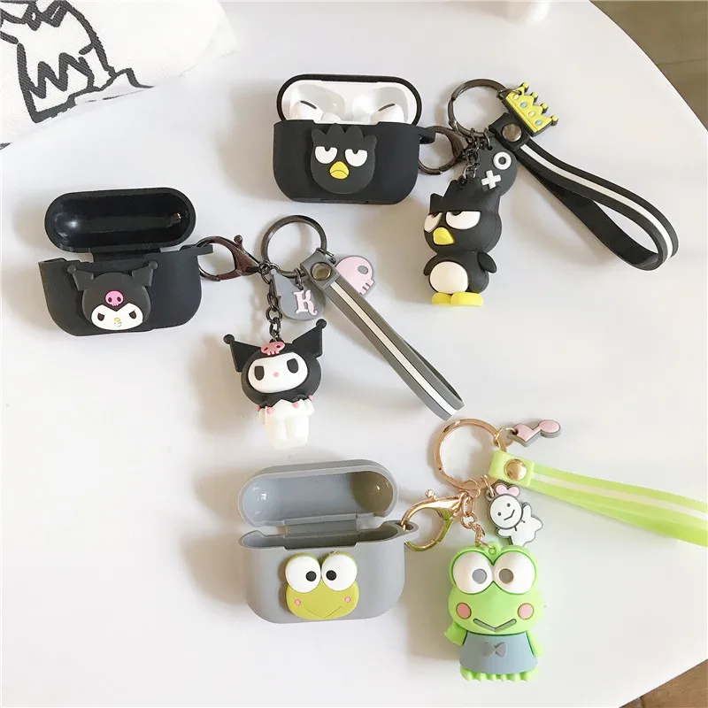 Японский мультяшный чехол для наушников для AirPods Pro My Melody Kuromi Pompom Purin, Беспроводная Bluetooth Крышка для AirPods 3, аксессуары