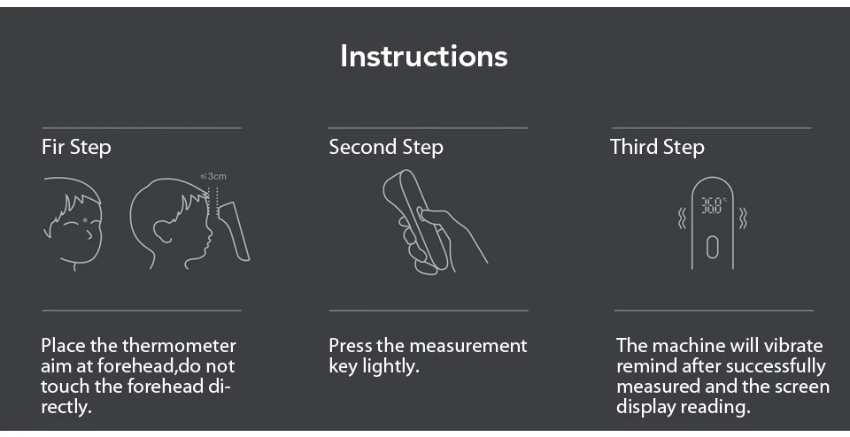 Original Xiaomi Mijia iHealth Thermometer LED Non Contact Digital Infrared Forehead Body Thermometer for Baby Kids Adults Elders (9)