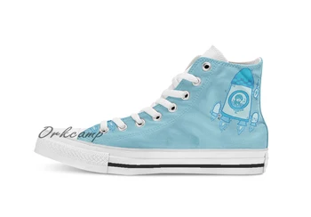 

Rocket Custom Casual High Top lace-up Canvas shoes sneakers Drop shipping