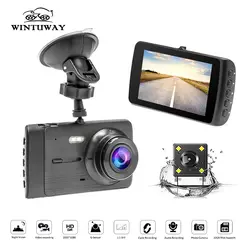 WINTUWAY 4 "Full HD 1080 P Автомобильный видеорегистратор камера рекордер аудио видео регистратор 170 градусов двойной объектив камера автомобильный