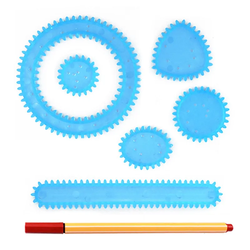 BalleenShiny, детские игрушки, трафареты для рукоделия, волшебные Скрапбукинг, картины для детей, набор игрушек для рисования, линейка, Ранние развивающие игрушки - Цвет: T1