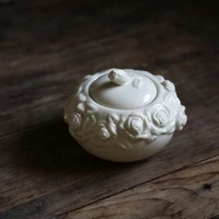Rose Sugar Jar Керамическое Ретро стерео оформление в виде Розы/десертная тарелка/сахарница/банка для хранения/декорированный поднос - Цвет: Rose Sugar Jar