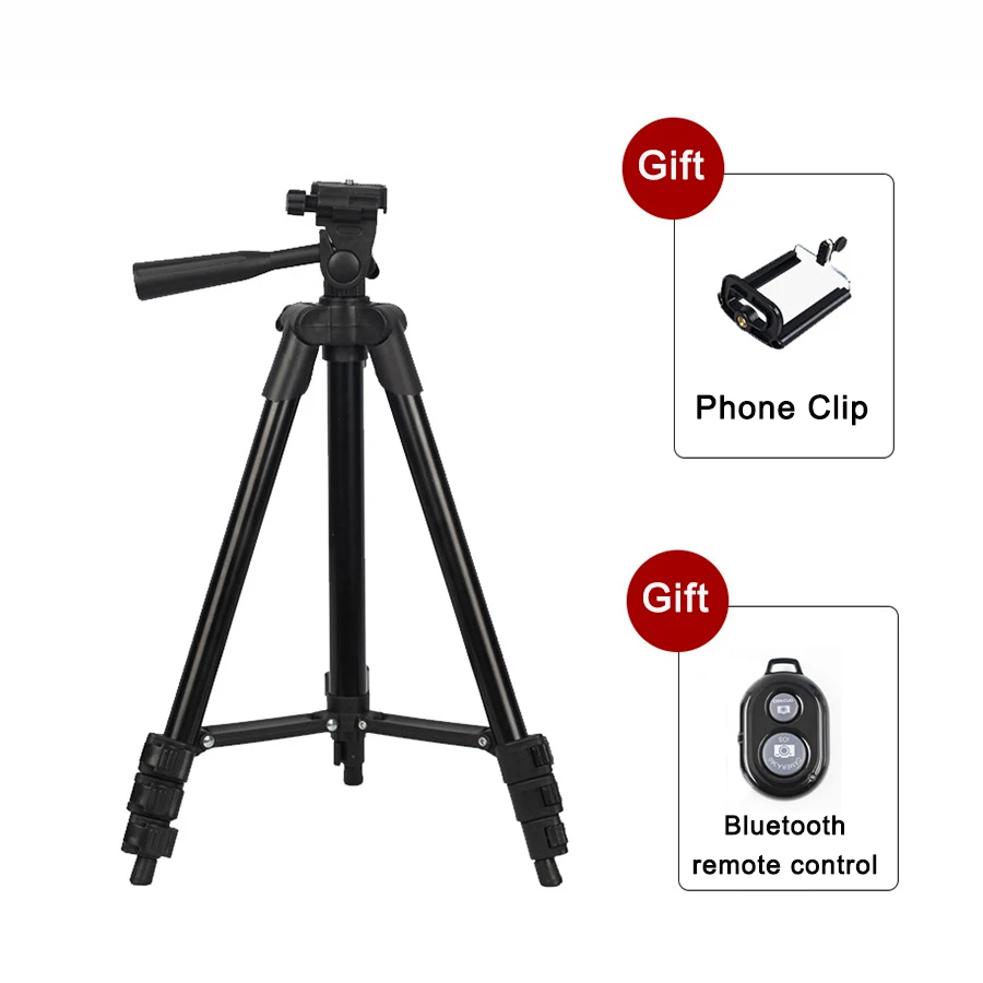 Liga de Alumínio Kits com Luz de Preenchimento Vídeo para Xiaomi Mamen Portátil Tripé Vlogging Huawei Telefone Câmera Universal 3120 - Image 6