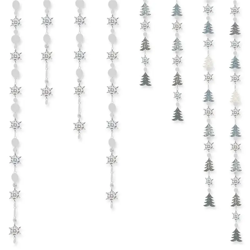 

2PCS Christmas Garland Snowflake Disc Tree Decor Party Garland Hanging Decor Christmas Decoration For Wedding