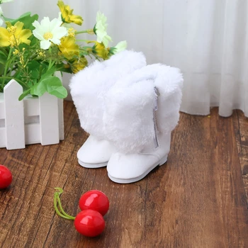 

Fur Snow Boots Shoes For 18in American Girls Dolls Doll Accessory Baby Born Doll 72XC
