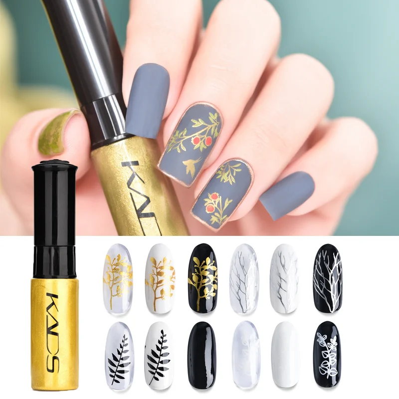 KADS Nail Stamping Polish 7ml Nail Art Printing Oil For Stamp Plate 47 Colors Gold Silver Black White Lacquer Polish