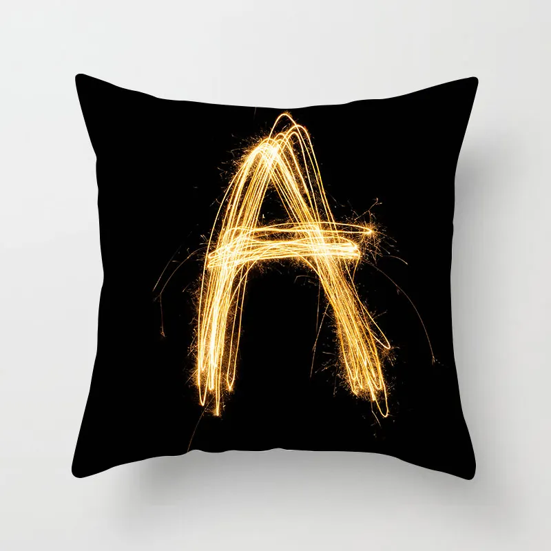 26 Алфавит инициалы английская подушка с надписью Чехлы геометрический цветочный