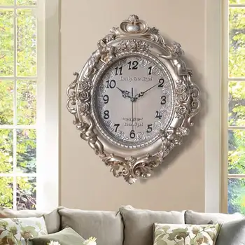 

White 16 Inch Silent Wall Clock Battery Operated Non-Ticking Clocks Easy to Read for Home Living Room Decor