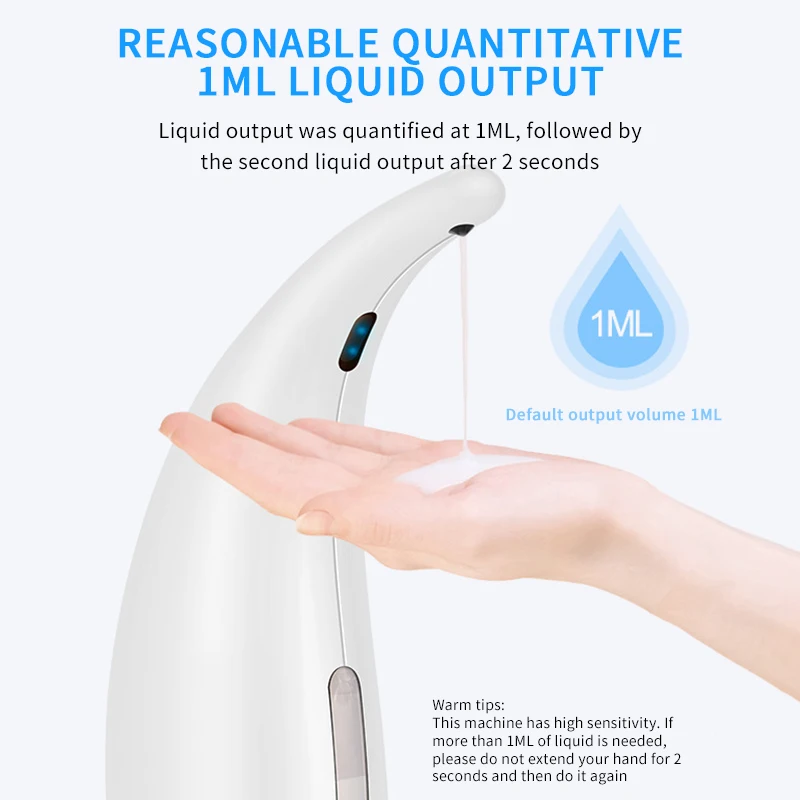 Soap Dispenser UOSU Automatic Electric Touchless Infrared Sensor Kitchen Dish Liquid Auto Hand