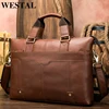 WESTAL men's leather bag for men briefcases bag men genuine leather messenger bag men leather laptop bags office bags for men ► Photo 2/6