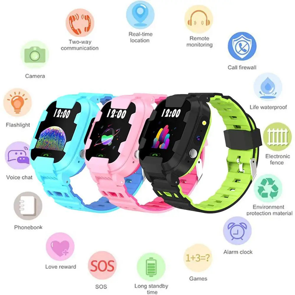 Y88 Children's Smart Watch WiFi Positioning Waterproof Take Photo Call Watch With Breathable Strap Kids Watch For Baby Boy Girl