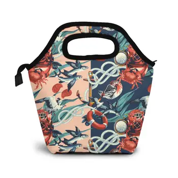 

Under The Sea Lunch Bag Boxes Bags Portable Insulated Picnic Food Box for Women Men