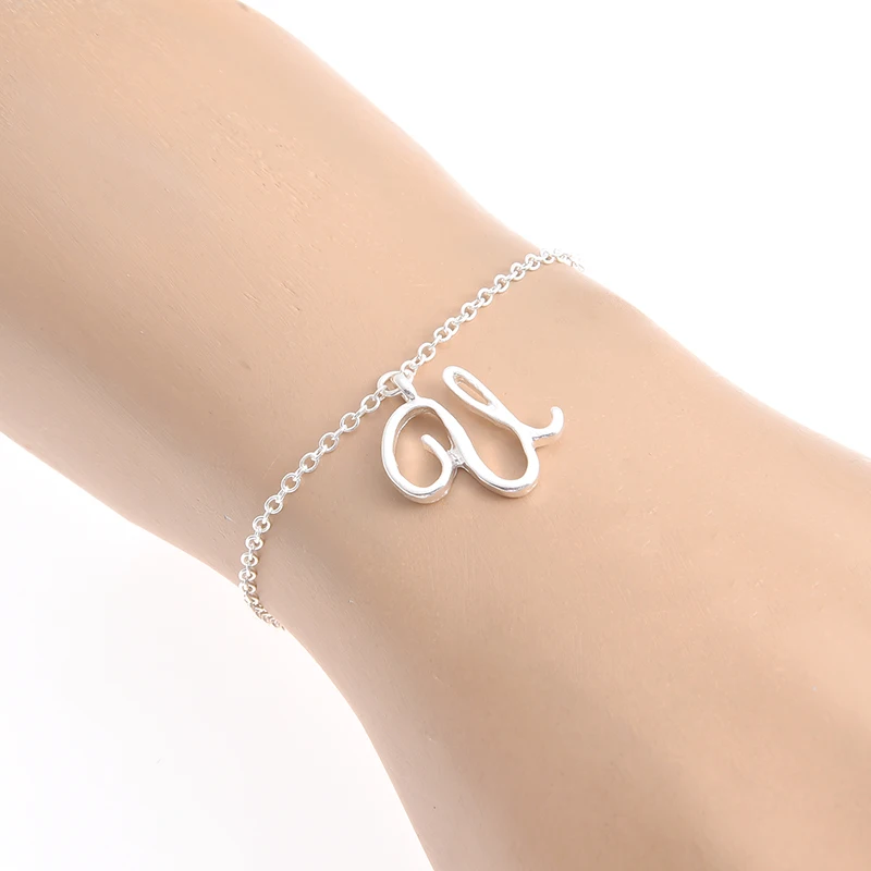 Уникальные персонализированные буквы браслет, маленькая начальная браслет, Английский алфавит браслет для пары, подарок для нее-идея подарка