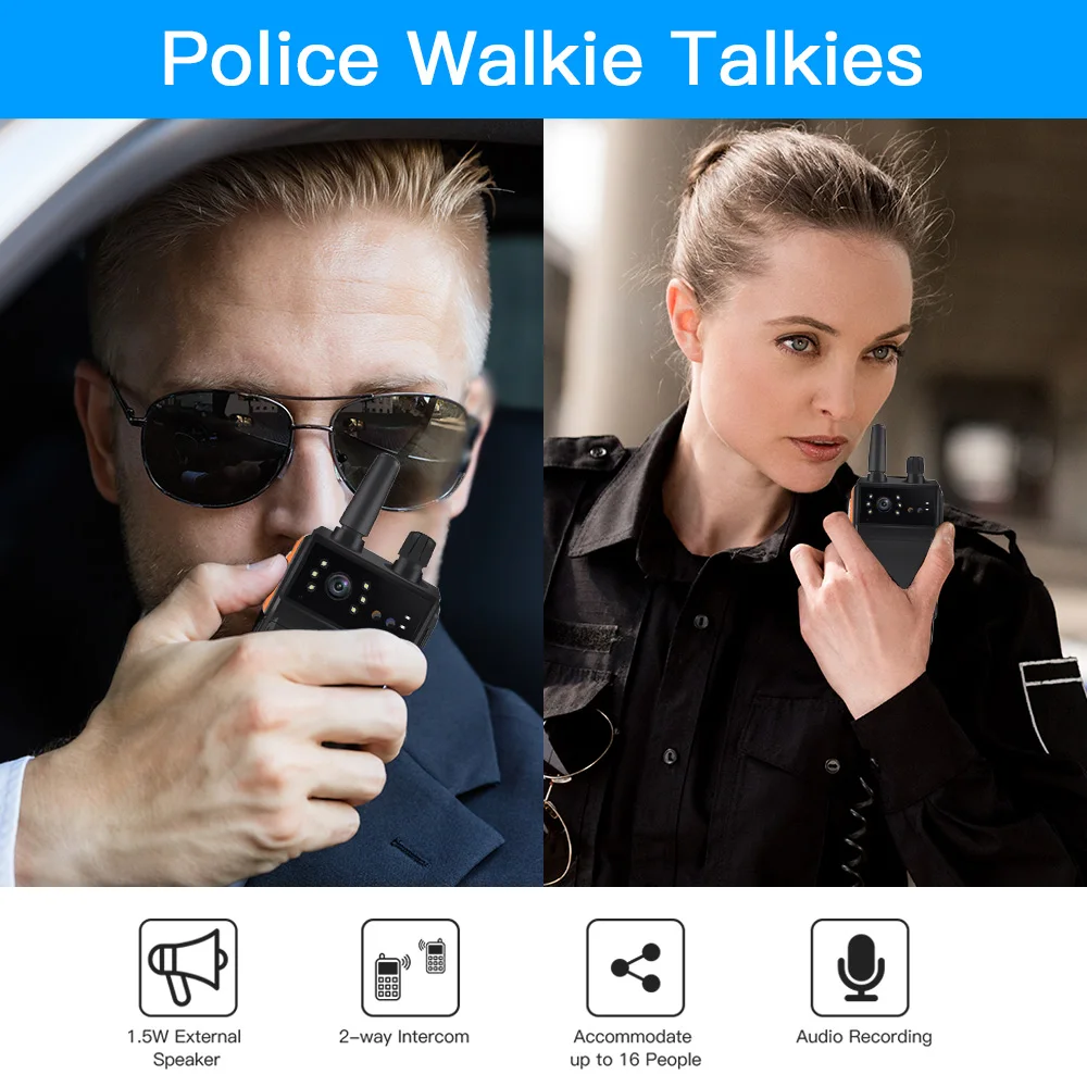 Полицейская камера 1080P Walkie Talkie видеодомофон водонепроницаемый S 1 км видео мини