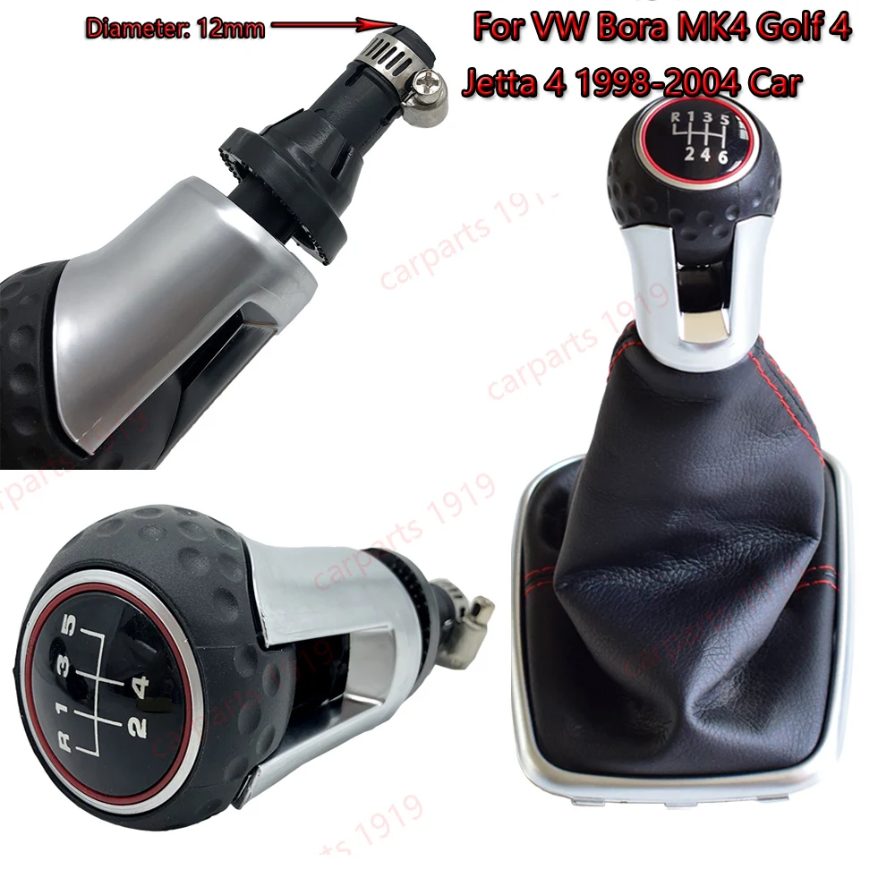 12mm for Golf 4 Car Gear Shift Knob Lever Shifter Gaitor Boot For